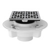 PVC 2-in X 3-in Drain Kit with 3142 Weave Decorative Cover in Polished Chrome