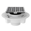 PVC 2-in x 3-in Drain Kit with 3146 Petal Decorative Cover in Polished Chrome