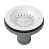 Manual Basket Strainer with Pull Knob without Remote Pop-Up in White