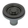Manual Strainer Basket without Remote Pop-Up in Black Stainless Steel