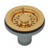 Manual Strainer Basket without Remote Pop-Up in Italian Brass