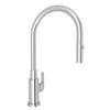 Pull-Down Kitchen Faucet With Metal Lever Handle In Polished Chrome