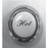 Pressure Fit Screw Cover Cap With "Hot" Script In Polished Chrome