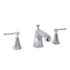 High Neck Widespread Lavatory Faucet with Metal Lever in Polished Chrome