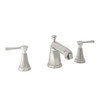 High Neck Widespread Lavatory Faucet with Metal Lever in Satin Nickel