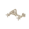 Rohl A1423XMSTN-2 Acqui Wall Mount Bridge Bathroom Faucet with Cross Handle, Satin Nickel