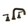 Rohl A2218LMTCB-2 Lombardia U-Spout Widespread Bathroom Faucet with Metal Lever Handle, Tuscan Brass