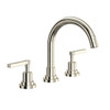 Rohl A2228LMPN-2 Lombardia C-Spout Widespread Bathroom Faucet with Metal Lever Handle, Polished Nickel
