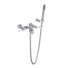 Rohl A2202LMAPC Lombardia Wall Mount Exposed Tub Set with Handshower with Metal Lever Handle, Polished Chrome