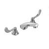 Widespread 0.35 GPM Faucet with Wrist Blade Handles with Red and Blue Indicators in Chrome