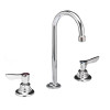 Widespread 1.5 GPM Faucet with Lever Handles and Rigid/Swivel Spout in Chrome