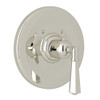 Rohl A4814LMPN Thermostatic Trim Plate with Metal Lever and without Volume Control in Polished Nickel