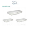 36.5 in. W x 22.25 in. D Quartz Vanity Top in Milan White with Single Hole and Rectangular Undermount Sink