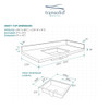 42.5 in. W x 22.25 in. D Quartz Vanity Top in Natural White with 8in Centerset and Rectangular Undermount Sink