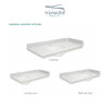 Transolid VT42.75x22-1OU-3A-A-W-4  42.75 in. W x 22.25 in. D Quartz Vanity Top in Milan White with 4in Centerset and Oval Undermount Sink