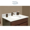 Transolid VT43x22-1OU-3A-A-W-8  43 in. W x 22.25 in. D Quartz Vanity Top in Milan White with 8in Centerset and Oval Undermount Sink