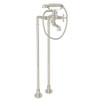 Rohl ACKIT7383NX-PN Exposed Floor Mount Tub Filler with Handshower and Floor Pillar Legs or Supply Unions in Polished Nickel