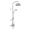 Thermostatic Shower Package with Cross Handles in Polished Chrome