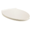 Elongated Toilet Seat with Trivantage in Linen