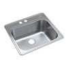 Transolid K-MTSB252212-ML2 Meridian Stainless Steel 25-in x 22-in x 12-in Laundry/Utility Sink Kit with 2-Hole in Brushed Finish
