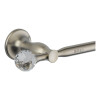 Blue Glass Finial (Pair) in Brushed Nickel