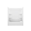 Sterling 71320110-0 76.25-in x 60.25-in x 33.25-in Vikrell Wall and Floor 4-Piece Alcove Shower Kit with Bathtub in White Sterling 71320110-0 76.25-in x 60.25-in x 33.25-in Vikrell Wall and Floor 4-Piece Alcove Shower Kit with Bathtub in White