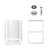 77-in x 36-in x 48-in Vikrell Wall and Floor 5-Piece Alcove Shower Kit in Silver with Clear Glass 77-in x 36-in x 48-in Vikrell Wall and Floor 5-Piece Alcove Shower Kit in Silver with Clear Glass