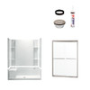 74.5-in x 36-in x 60-in Vikrell Wall and Floor 5-Piece Alcove Shower Kit in Nickel with Clear Glass 74.5-in x 36-in x 60-in Vikrell Wall and Floor 5-Piece Alcove Shower Kit in Nickel with Clear Glass