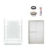 75.75-in x 34-in x 48-in Vikrell Wall and Floor 5-Piece Alcove Shower Kit in Silver with Frosted Glass 75.75-in x 34-in x 48-in Vikrell Wall and Floor 5-Piece Alcove Shower Kit in Silver with Frosted Glass