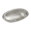 Stainless Steel Oval Bathroom Sink in Satin Stainless Steel Oval Bathroom Sink in Satin