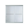 59.625-in x 58.31-in Frameless Bathtub Door in Silver with Grafite Glass Pattern 59.625-in x 58.31-in Frameless Bathtub Door in Silver with Grafite Glass Pattern