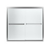 59.37-in x 55.12-in Frameless Bathtub Door in Silver with Clear Glass 59.37-in x 55.12-in Frameless Bathtub Door in Silver with Clear Glass