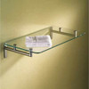 24in Tempered Glass Hotel Shelf in Satin Nickel 24in Tempered Glass Hotel Shelf in Satin Nickel