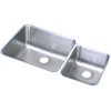 Elkay ELUH3520RDBG Stainless Steel Double Bowl Undermount Sink Kit in Lustrous Highlighted Satin