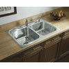 22" x 33" x 7" 3-Holes Top-Mount Double-Equal Kitchen Sink 22" x 33" x 7" 3-Holes Top-Mount Double-Equal Kitchen Sink