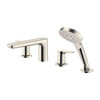 Four-Hole Roman Tub Filler Trim in Polished Nickel
