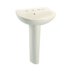 22-7/8-in Pedestal Bathroom Sink with 3 Faucet Holes Drilled, Overflow and SanaGloss Ceramic Glaze, Pedestal Included in Sedona Beige 22-7/8-in Pedestal Bathroom Sink with 3 Faucet Holes Drilled, Overflow and SanaGloss Ceramic Glaze, Pedestal Included in Sedona Beige