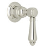 Rohl A4912LMPNTO Trim for Volume Control and 4-Port Dedicated Diverter with Metal Lever Handle, Polished Nickel