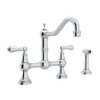 Rohl U.4756L-APC-2 Bridge Kitchen Faucet in Polished Chrome