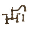 Rohl U.4764L-EB-2 Bridge Kitchen Faucet in English Bronze