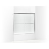 57-in x 55.75-in Frameless Bathtub Door in Silver with Clear Glass 57-in x 55.75-in Frameless Bathtub Door in Silver with Clear Glass
