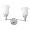 2 Light Up Lighting Vanity Light in Polished Chrome / Satin Etched 2 Light Up Lighting Vanity Light in Polished Chrome / Satin Etched