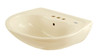 Toto Supreme LT241.4G#03 22-7/8-in Wall Mounted Bathroom Sink with 3 Faucet Holes Drilled, Overflow and SanaGloss Ceramic Glaze in Bone