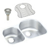 Elkay ELUH311910LDBG Stainless Steel Double Bowl Undermount Sink Kit in Lustrous Highlighted Satin