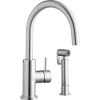 Kitchen 2-Hole Faucet with Side Spray Stainless Steel in Satin Stainless Steel