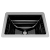 18-1/2-in Undermount Bathroom Sink with Overflow in Ebony
