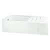 15-in x 30.5-in x 60.25-in Vikrell Rectangular Skirted Bathtub with Left-Hand Drain in White 15-in x 30.5-in x 60.25-in Vikrell Rectangular Skirted Bathtub with Left-Hand Drain in White