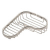 Brass Wall Mounted Wire Corner Basket in Polished Nickel Brass Wall Mounted Wire Corner Basket in Polished Nickel