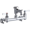 Elkay LK940BR03L2S Wall Mount 8in Center Commercial 2-Hole Faucet in Chrome