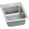17" x 22" x 7-5/8" 18 Gauge Stainless Steel Single Bowl Drop-in Kitchen Sink with Perfect Drain and 1 Faucet Hole in Lustrous Satin